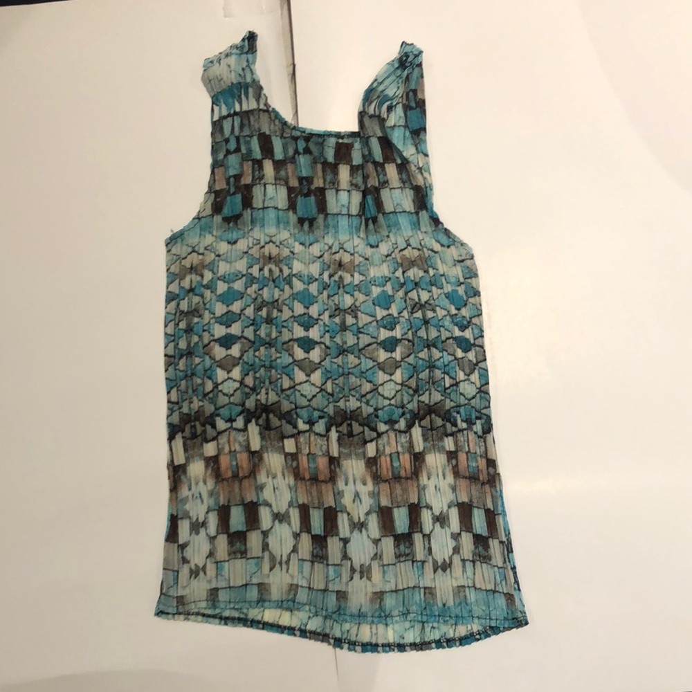 Abstract Blue Blouse| Size: S